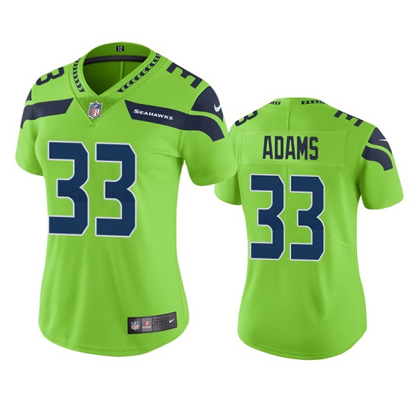 Women's Seattle Seahawks #33 Jamal Adams Green Color NFL Rush Stitched Jersey(Run Small) Women's Seattle Seahawks #33 Jamal Adams Green Color NFL Rush Stitched Jersey(Run Small)
